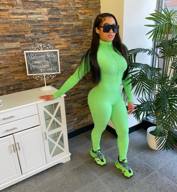 New Sexy Stand Neck Skinny Rompers Zippers Long Sleeve Print Womens Jumpsuit Streetwear Plus Size Ladies JOverals