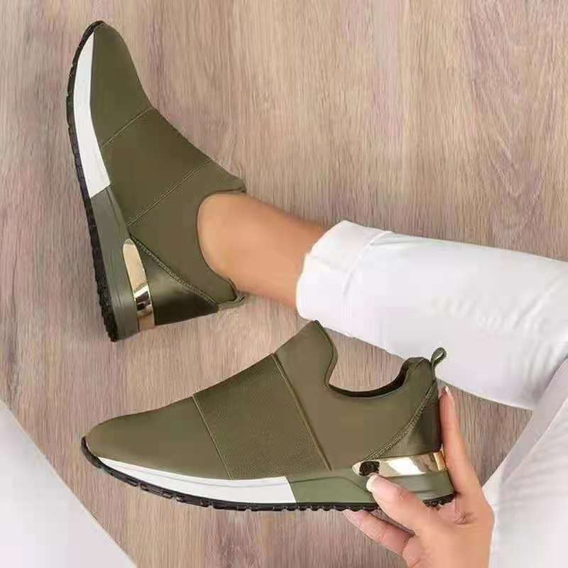 2021 Breathable Mesh Fashion Casual Sports Shoes Platform Flats Shoes Light Wedge Sneakers Woman Vulcanize Shoes Zapatillas