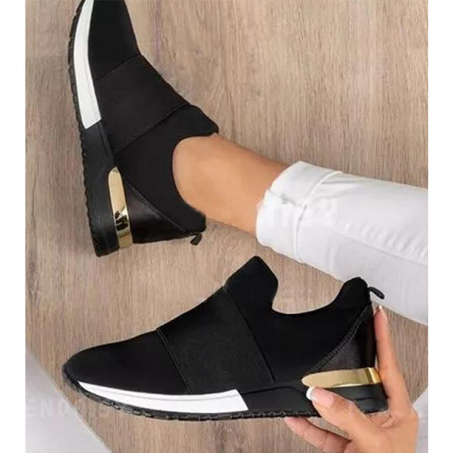 2021 Breathable Mesh Fashion Casual Sports Shoes Platform Flats Shoes Light Wedge Sneakers Woman Vulcanize Shoes Zapatillas