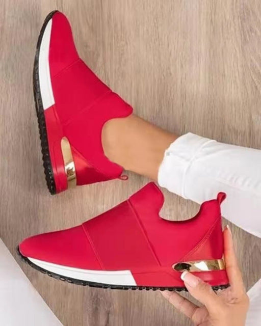 2021 Breathable Mesh Fashion Casual Sports Shoes Platform Flats Shoes Light Wedge Sneakers Woman Vulcanize Shoes Zapatillas