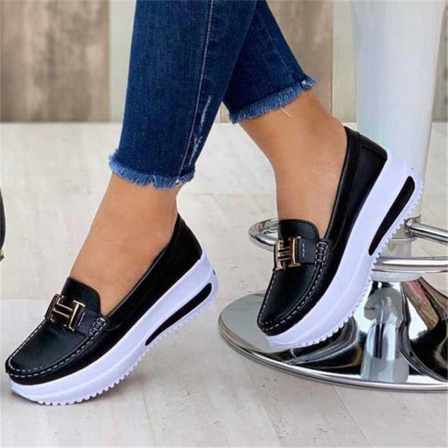 Spring New Platform Comfortable Women's Sneakers Fashion Lace Up Casual Little White Shoes Women Increase Vulcanize Shoes