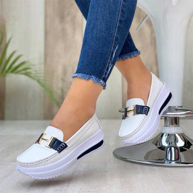 Spring New Platform Comfortable Women's Sneakers Fashion Lace Up Casual Little White Shoes Women Increase Vulcanize Shoes
