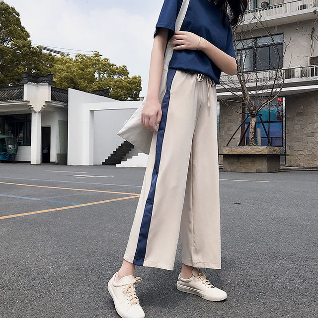 Spring Trouser Suits High Waisted Pants Women Fashion Office Beige Pants Chic lace up Elegant Pink Casual Woman Pants