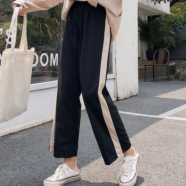 Spring Trouser Suits High Waisted Pants Women Fashion Office Beige Pants Chic lace up Elegant Pink Casual Woman Pants
