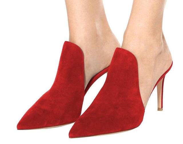 Summer Sipper Women Mule Slides Pure Color Pointed Toe Stilettos High Heels Casual Sandal Shoes Big Size 34-45
