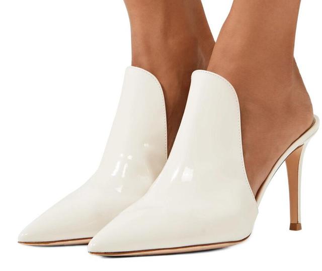 Summer Sipper Women Mule Slides Pure Color Pointed Toe Stilettos High Heels Casual Sandal Shoes Big Size 34-45