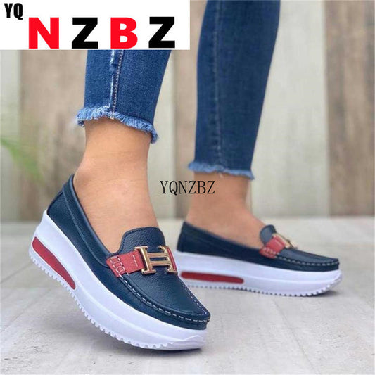 Spring New Platform Comfortable Women&#39;s Sneakers Fashion Lace Up Casual Little White Shoes Women Increase Vulcanize Shoes